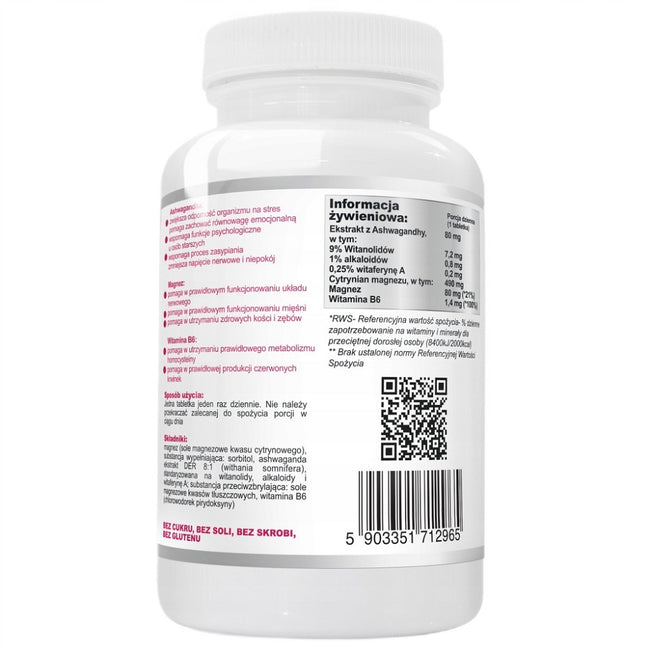 WISH Pharmaceutical Na Stres i Zmęczenie suplement diety 120 tabletek