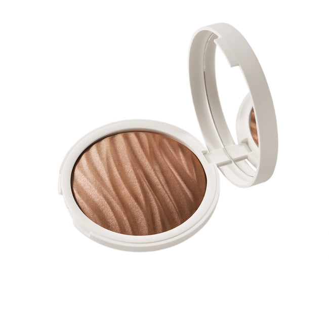 KIKO Milano Gold Reflections Sunkissed Baked Bronzer wypiekany bronzer do twarzy 03 Cocoa 20g