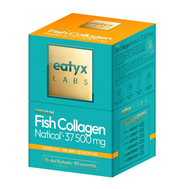 eatyx Fish Collagen Naticol kolagen w saszetkach suplement diety Mango 30x2.5g