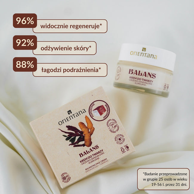 ORIENTANA Balans krem do twarzy Drzewo Sandałowe i Kurkuma 50ml