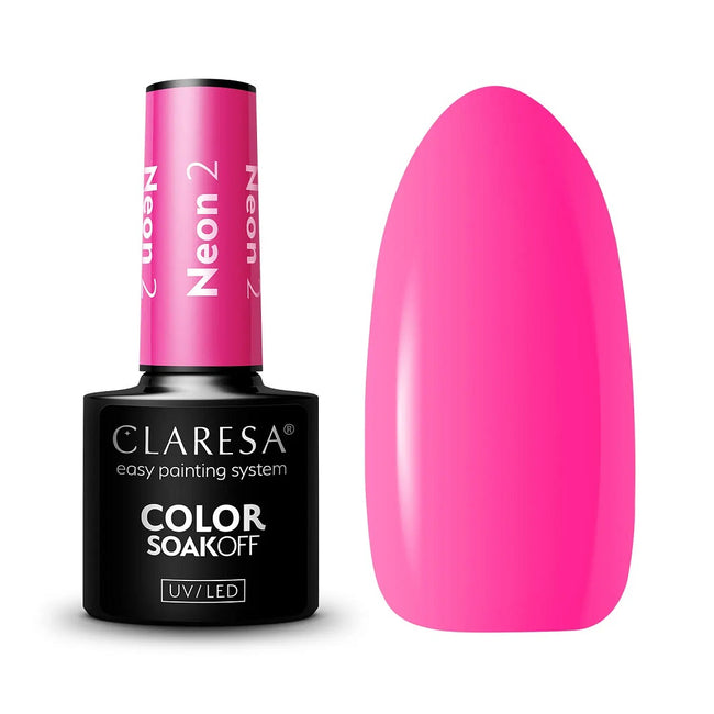 Claresa Color Soak Off UV/LED Neon lakier hybrydowy 5g