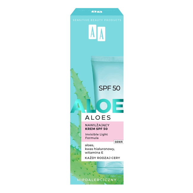 AA Aloes nawilżający krem SPF50 40ml