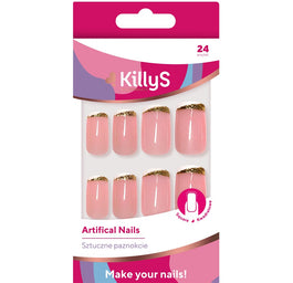 KillyS Artifical Nails sztuczne paznokcie Square Golden Way 24szt
