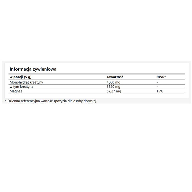 MZ Creatine Powder suplement diety soczysty ananas 300g