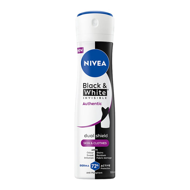 Nivea Black&White Invisible Authentic antyperspirant spray 150ml