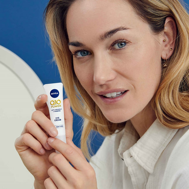 Nivea Q10 Anti-Wrinkle zestaw przeciwzmarszczkowy nawilżający krem na dzień 50ml + przeciwzmarszczkowy krem pod oczy 15ml