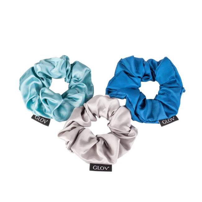 Glov Scrunchies zestaw gumek do włosów Blue 3szt