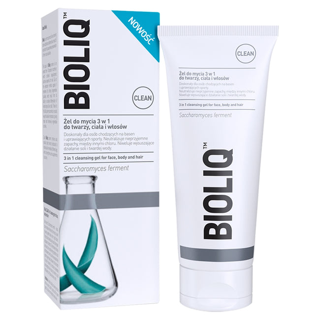 BIOLIQ Clean żel do mycia 3w1 do twarzy ciała i włosów 180ml