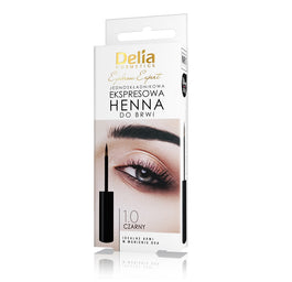 Delia Eyebrow Expert jednoskładnikowa ekspresowa henna do brwi 1.0 Czarny 6ml