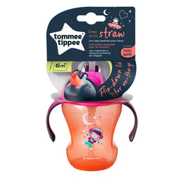 Tommee Tippee Straw Cup kubek niekapek ze słomką 6m+ Girl 230ml