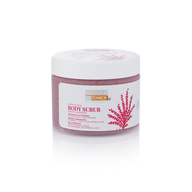 Natura Estonica Purple Acai Body Scrub głęboko oczyszczający peeling do ciała 300ml