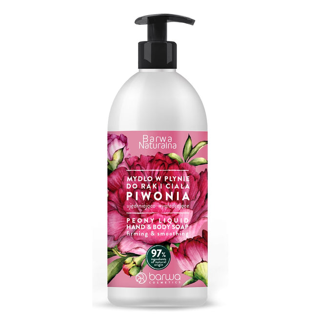 Barwa Barwa Naturalna wygładzające mydło w płynie Piwonia 500ml