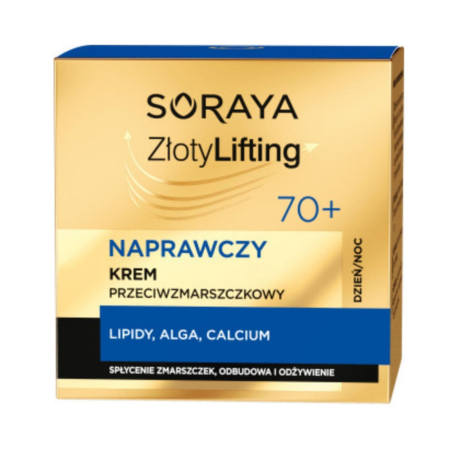 Soraya Złoty Lifting naprawczy krem przeciwzmarszczkowy 70+ 50ml