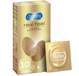 Durex Durex prezerwatywy bez lateksu Real Feel 10 szt bezlateksowe