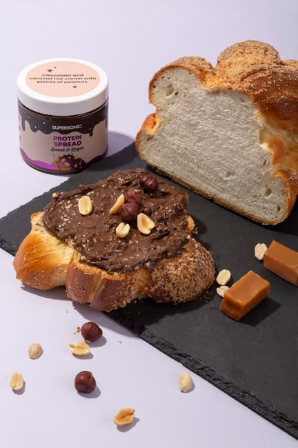 Supersonic Krem orzechowy o smaku czekolady i karmelu z kawałkami orzechów 160g