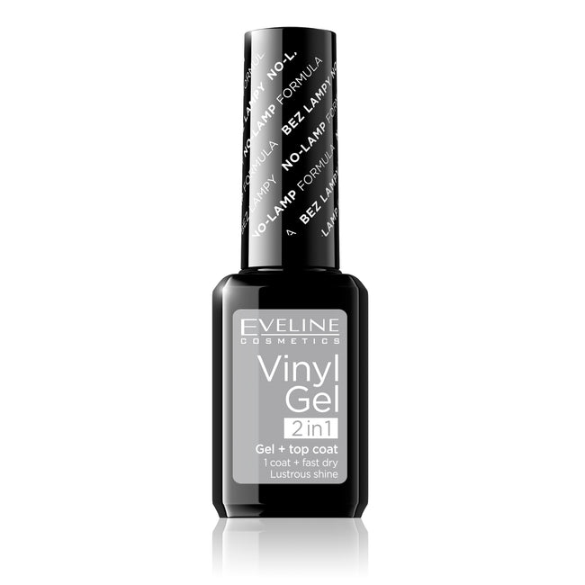 Eveline Cosmetics Vinyl Gel winylowy lakier do paznokci+top coat 2w1 201 12ml
