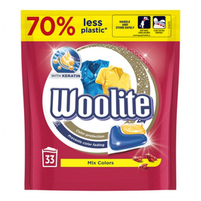 Woolite Keratin Therapy Mix Colors kapsułki do prania ochrona koloru z keratyną 33szt