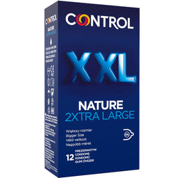 Control Nature 2Xtra Large prezerwatywy powiększone z naturalnego lateksu 12szt.