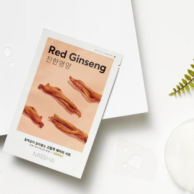 Missha Airy Fit Sheet Mask rewitalizująca maseczka w płachcie z ekstraktem z żeń-szenia Red Ginseng 19ml