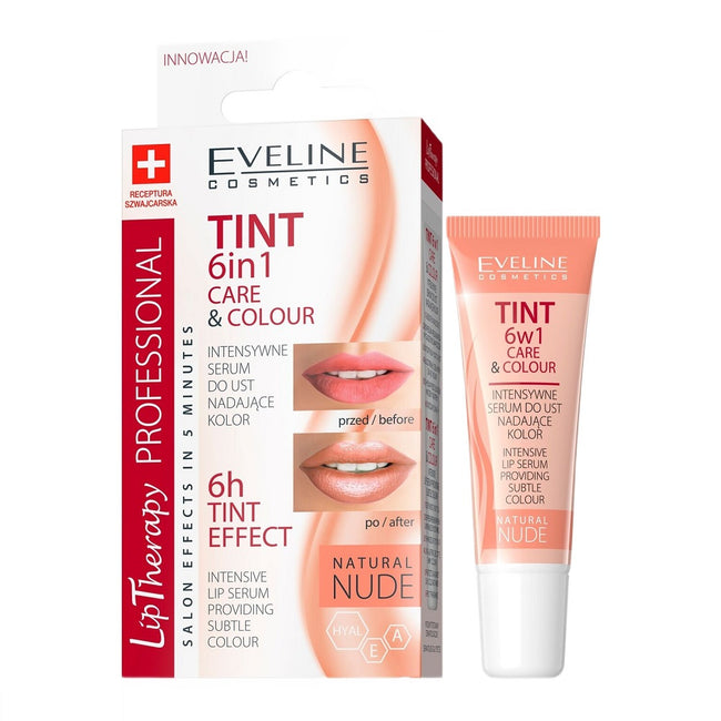 Eveline Cosmetics Lip Therapy Professional 6w1 Care & Colour intensywne serum do ust nadające kolor Nude 12ml