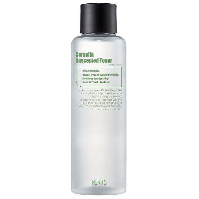 PURITO Centella Unscented Toner bezzapachowy toner z ekstraktem z wąkroty azjatyckiej 200ml