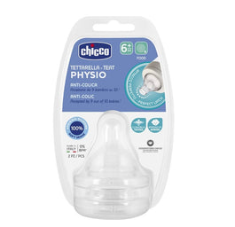 Chicco Physio smoczek antykolkowy na butelkę przepływ do kaszki 6m+ 2szt