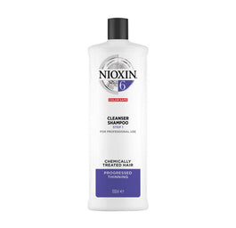 NIOXIN System 6 Cleanser Shampoo oczyszczający szampon do włosów po zabiegach chemicznych znacznie przerzedzonych 1000ml