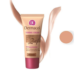 Dermacol Toning Cream 2in1 Hypoallergenic krem nawilżający i podkład do twarzy Bronze 30ml