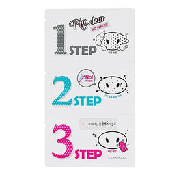 HOLIKA HOLIKA Pig-Clear Blackhead 3-Step Kit No Water zestaw plasterków do oczyszczania porów