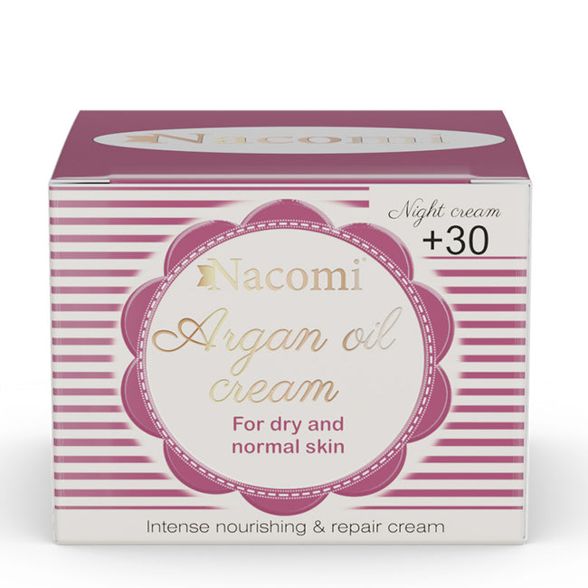 Nacomi Argan Oil Cream krem arganowy z kawasem hialuronowym 30+ na noc 50ml