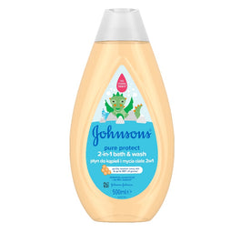 Johnson & Johnson Johnson's Baby Pure Protect 2in1 Bath&Wash płyn do kąpieli i mycia ciała dla dzieci 500ml