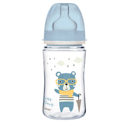 Canpol Babies EasyStart butelka szeroka antykolkowa Bonjour Paris Niebieska 240ml