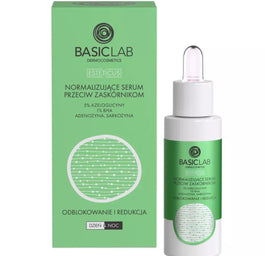 BasicLab Esteticus normalizujące serum przeciw zaskórnikom z 5% azeloglicyny i 1% BHA 30ml