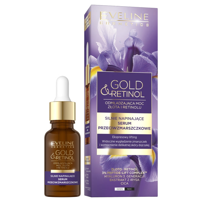 Eveline Cosmetics Gold&Retinol silnie napinające serum przeciwzmarszczkowe 18ml