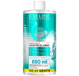 Eveline Cosmetics Facemed+ matujący płyn micelarny 3w1 650ml