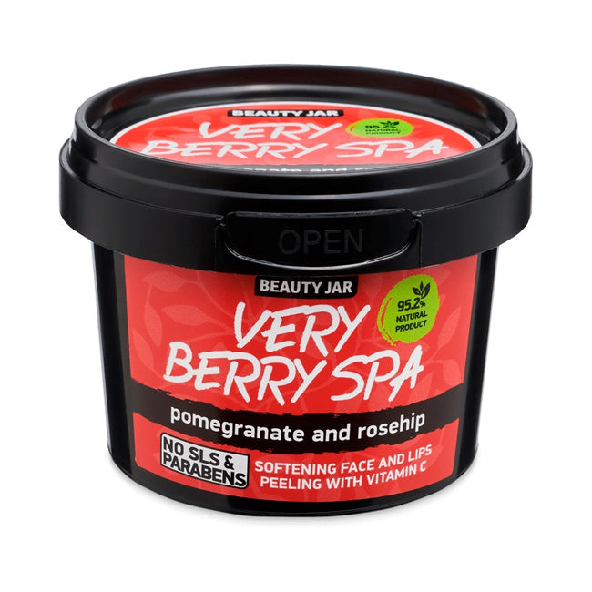 BEAUTY JAR Very Berry Spa delikatny peeling do twarzy i ust z witaminą C 120g