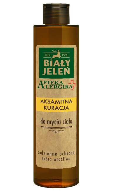 Biały Jeleń Apteka Alergika aksamitna kuracja do mycia ciała 250ml