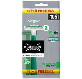 Wilkinson Extra Essential 2 Sensitive jednorazowe maszynki do golenia dla mężczyzn 15szt