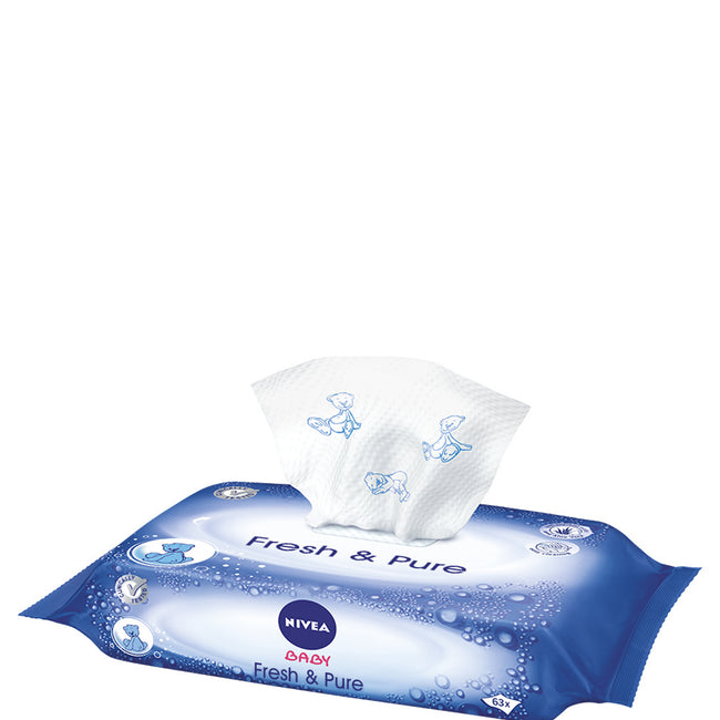 Nivea Baby Fresh & Pure chusteczki nawilżane dla dzieci i niemowląt 4x63szt.