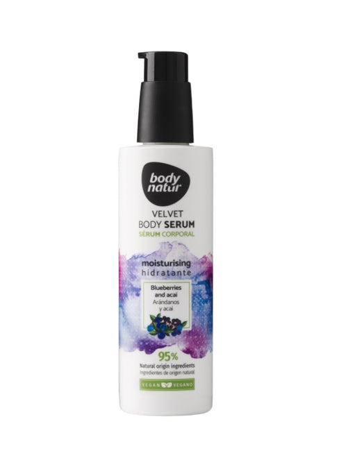 Body Natur Velvet Body Serum nawilżające serum do ciała Czarne Jagody i Jagody Acai 200ml