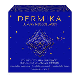 Dermika Luxury Neocollagen 60+ kolagenowy krem naprawczy do redukcji zmarszczek i bruzd na dzień i na noc 50ml