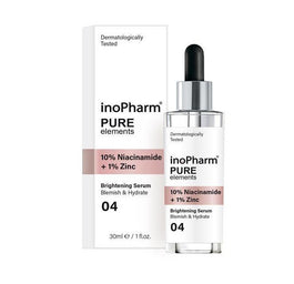 InoPharm Pure Elements 10% Niacinamide + 1% Zinc Brightening Serum serum do twarzy z 10% niacynamidem i 1% cynkiem 30ml