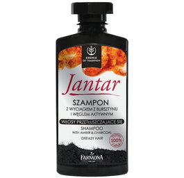 Farmona Jantar szampon z wyciągiem z bursztynu i węglem aktywnym do włosów przetłuszczających się 330ml