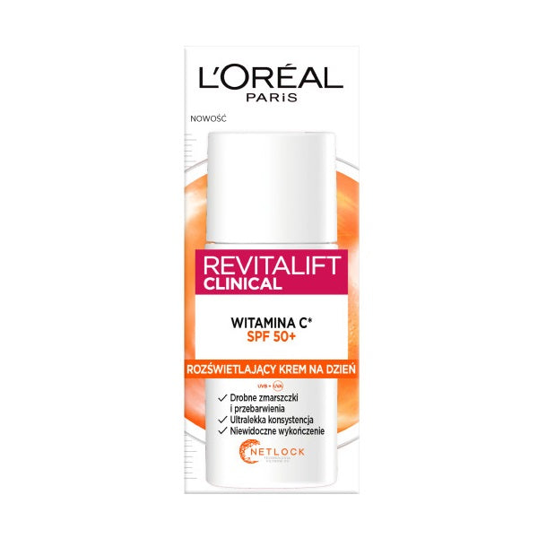 L'Oreal Paris Revitalift Clinical rozświetlający krem na dzień z witaminą C i SPF50+ 50ml