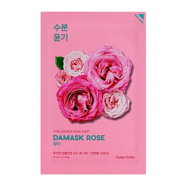 HOLIKA HOLIKA Pure Essence Mask Sheet Damask Rose przeciwzmarszczkowa maseczka z ekstraktem z róży 20ml