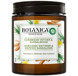 Air Wick Botanica świeca z wosku naturalnego pochodzenia Karaibski Wetiwer & Drzewo Sandałowe 205g