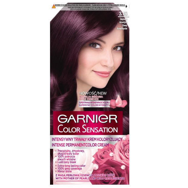 Garnier Color Sensation krem koloryzujący do włosów 3.16 Głęboki Ametyst