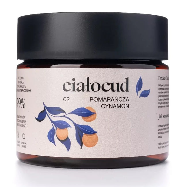 Flagolie Ciałocud naturalny odżywczy peeling do ciała Pomarańcza z Cynamonem 250g