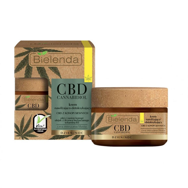 Bielenda CBD Cannabidiol krem nawilżająco-detoksykujący cera mieszana i tłusta 50ml