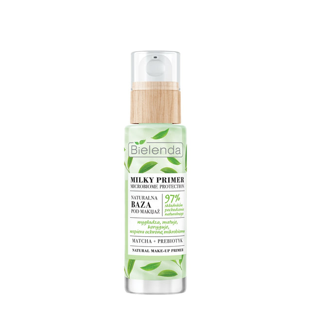 Bielenda Milky Primer Microbiome Protection naturalna baza pod makijaż Matcha+Prebiotyk 30ml